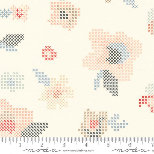 Dawn On The Prairie - Cross Stitch Floral - Unbleached