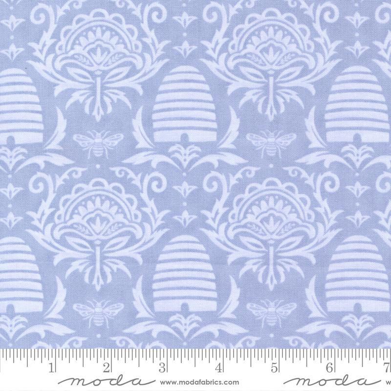 Honey and Lavender - Beeskep Damask - Lavender