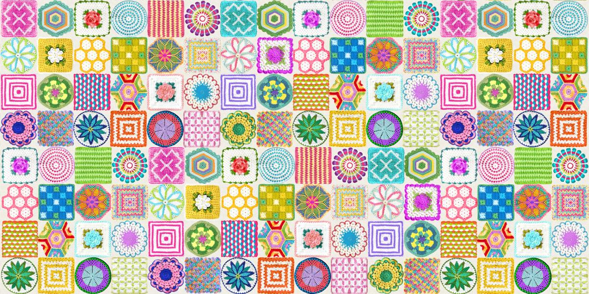 Vintage Soul - Potholder Crochet Sampler - Cloud