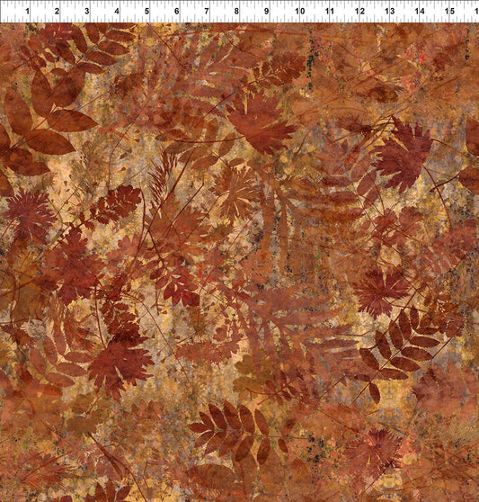 Autumn Elegance - Shadow Leaves Multi