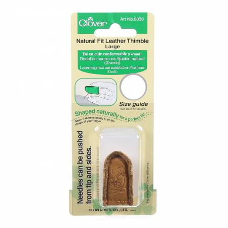 Clover Natural Fit Leather Thimble - Large