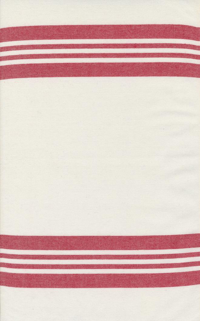 Panache Toweling - White with Red Stripe 332