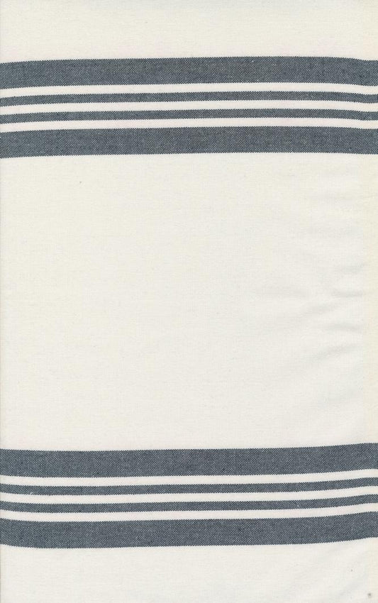Panache Toweling - White with Black Stripe 336