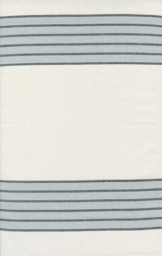 Panache Toweling - White with Grey Stripe  341