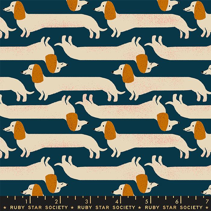 Dog Park - Long Dog - Teal Navy