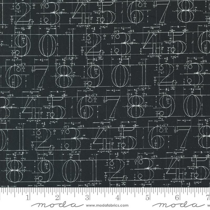 Sable and Swan - Numbers Text - Ebony