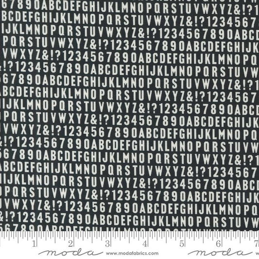 Sable and Swan - Alphabet Text - Ebony