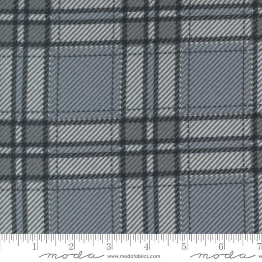 Farmhouse Flannel III - Moose Plaid - Pewter