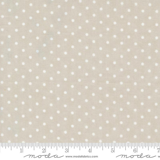 3 Sisters Favorites Vintage Linens - Perfect Dots - Silver