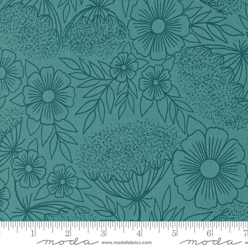 Field of Flowers - Queen Anne's Lace - Turquoise