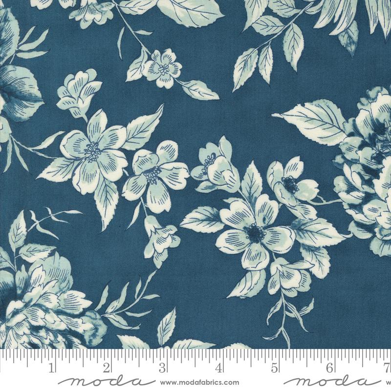 Sandalwood by 3 Sisters - Camellia Florals - Indigo