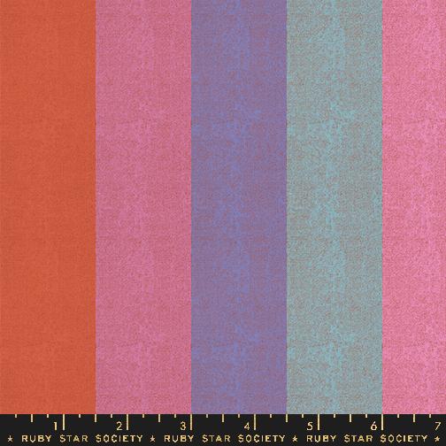Warp Weft Ooh Lucky - Poolside Stripe - Peony