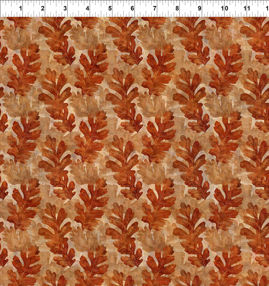 Autumn Elegance - Acorn Leaves Multi