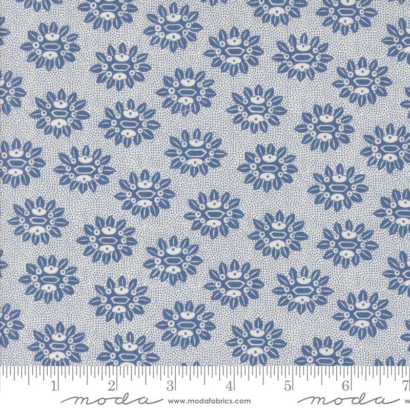 Larking - Floral Reproduction - Cobalt