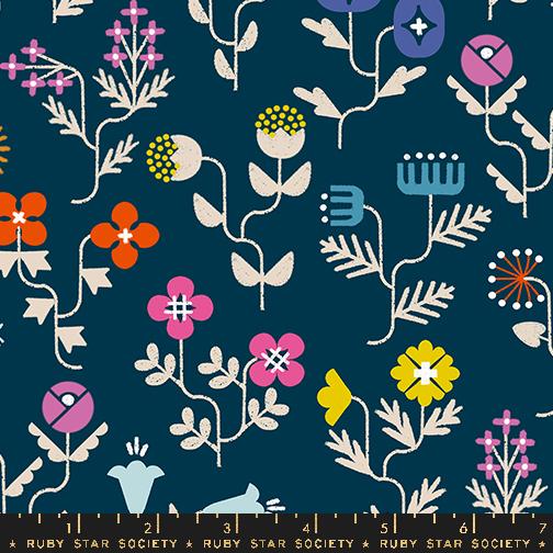 Salutations - Forget Me Not Canvas - Navy