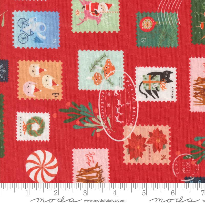 Tiny Christmas - Christmas Stamps - Christmas Red