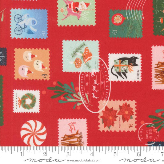 Tiny Christmas - Christmas Stamps - Christmas Red