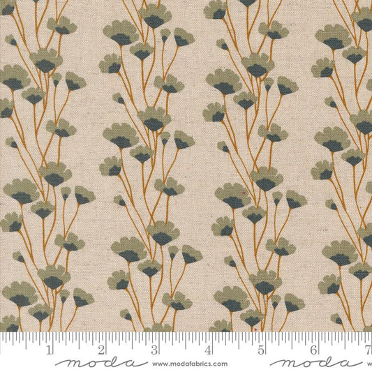 Rainier Mochi Linen - Overcast Flower Chain - Eggshell
