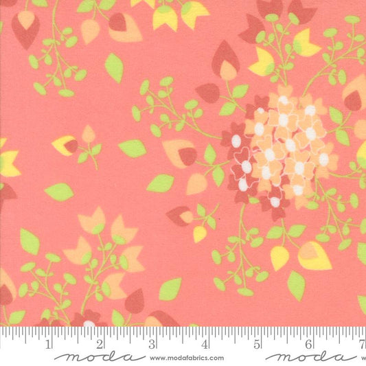 Sherbet Sunshine Flannel - Sunshine Bouquet - Flamingo