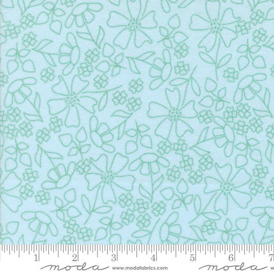 Sherbet Sunshine Flannel - Sunshine Sketch - Sky