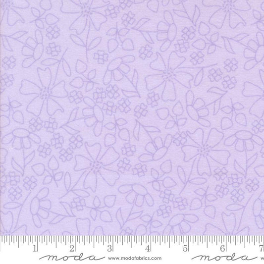 Sherbet Sunshine Flannel - Sunshine Sketch - Wisteria