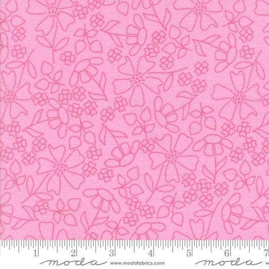 Sherbet Sunshine Flannel - Sunshine Sketch - Petunia