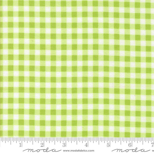 Sherbet Sunshine Flannel - Gingham Check - Leaf