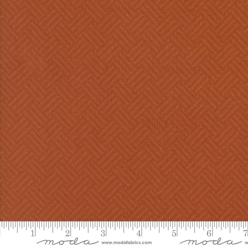 Prairie Gatherings Flannel - Basketweave - Rust