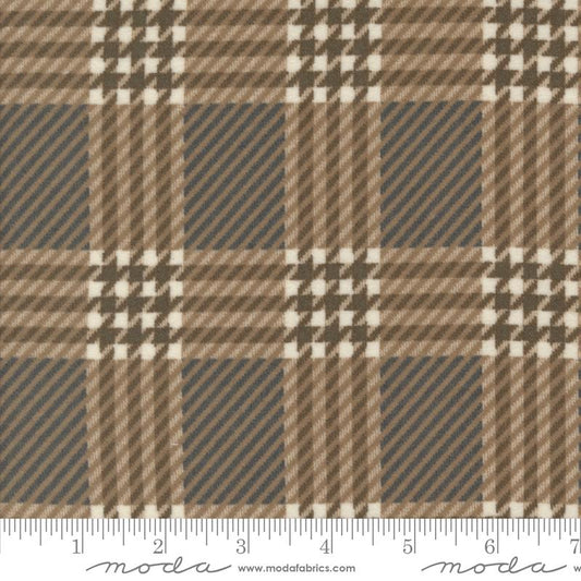 Prairie Gatherings Flannel - Window Pane Plaid - Teak