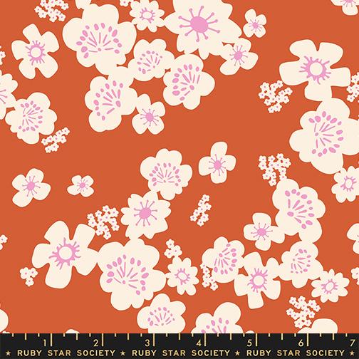 Paper Cuts 2 - Hana Florals - Persimmon