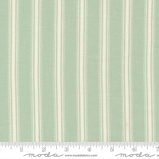 Sunbonnet  - Dotted Stripe - Dusty Blue