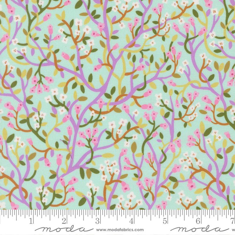 Floral Fondant - Jungle Floral - Sky