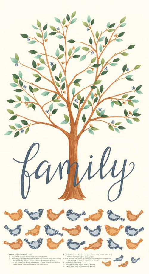 Family Tree - Panel - Warm White
