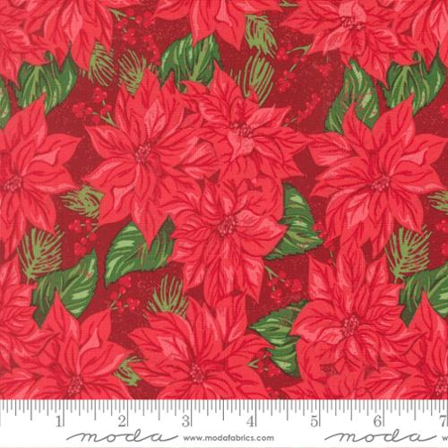 Holiday Cheer - Vintage Poinsettia - Cardinal