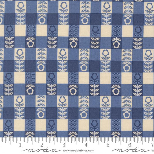 The Henhouse - Flower Plaid - Cobalt