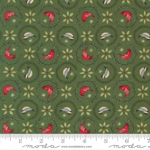 When Snow Falls - Tiny Birds in Wreaths - Evergreen