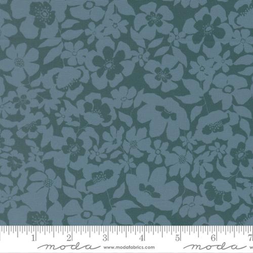 Feather and Forest Bloom - Floral Fusion - Azure