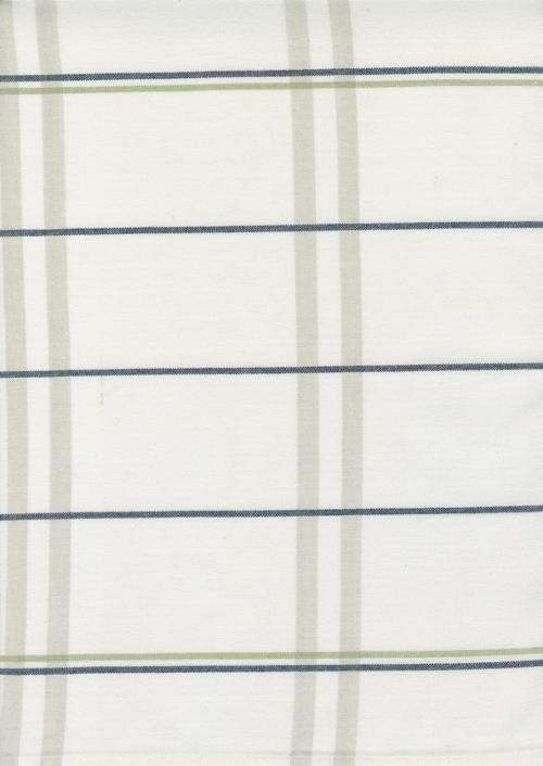 Vista Toweling Ecru Check on White