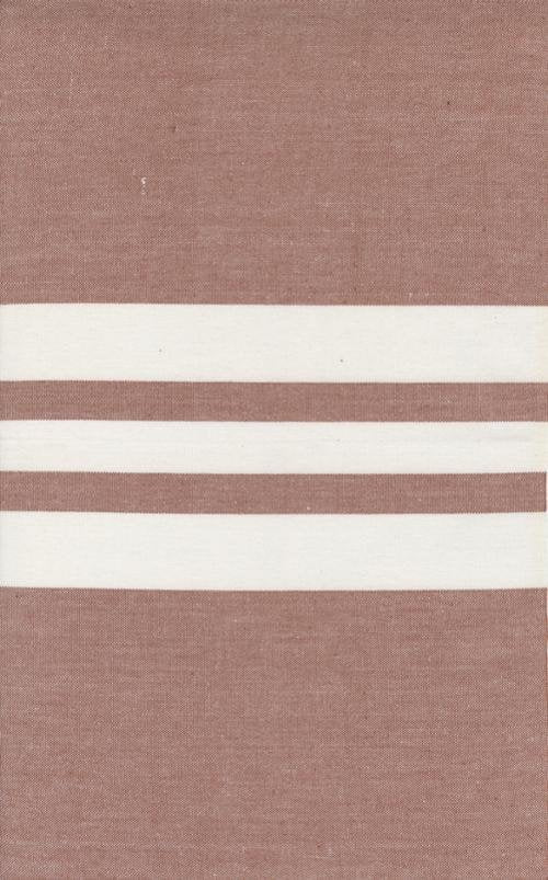 Vista Toweling White Centre Stripe on Rust