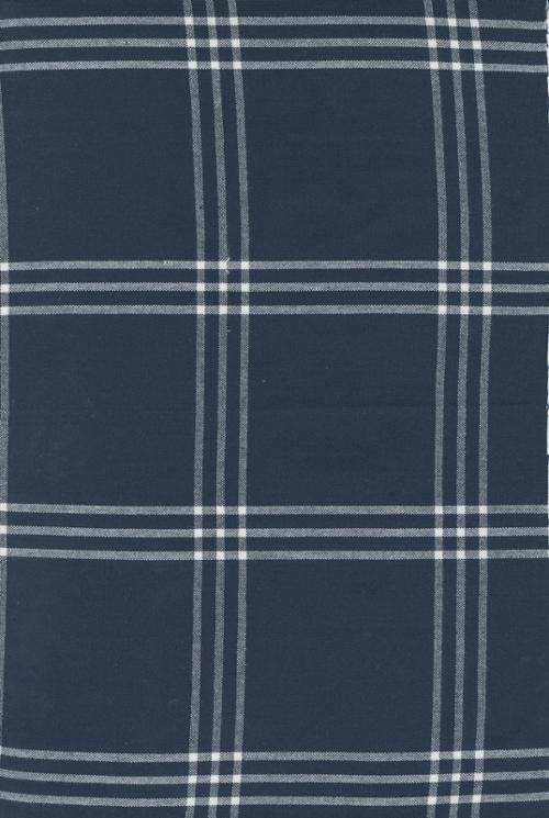 Vista Toweling White Check on Indigo