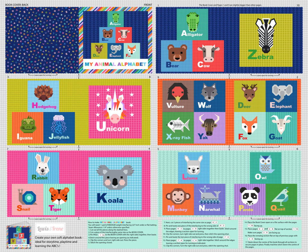Animal Alphabet Book Panel
