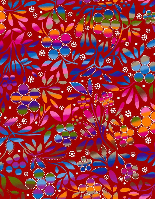 Sacred Place - Floral - Red
