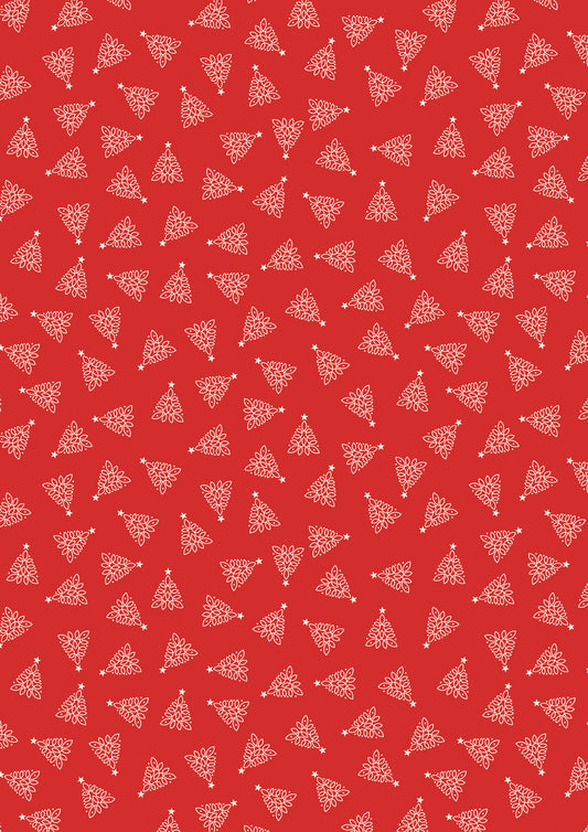 Celtic Christmas - Celtic Trees on Winter Red