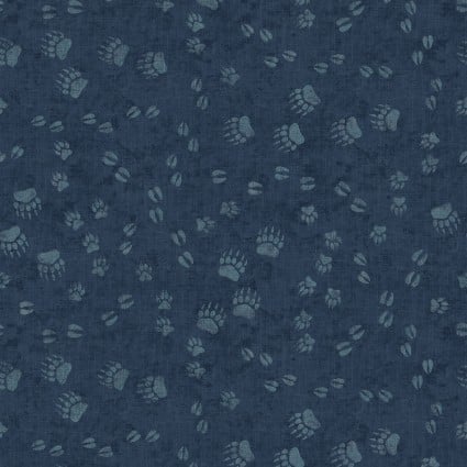 Back Country by Clothworks - Animal Prints - Light Navy