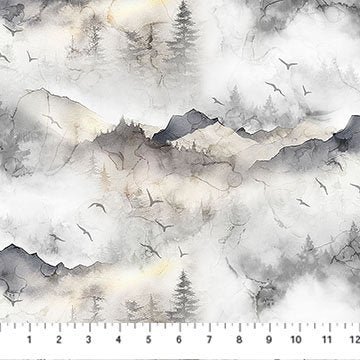 Misty Morning - Mountains - Gray