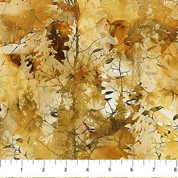Misty Morning - Trees - Ochre Multi