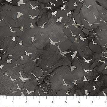Misty Morning - Birds - Black