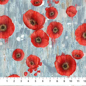 Poppy Meadow - Poppy - Blue Multi
