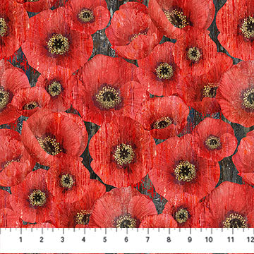 Poppy Meadow - Packed Poppy - Charcoal Multi