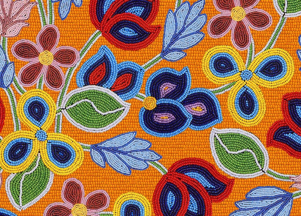 Tucson - Beaded Floral 2 - Orange